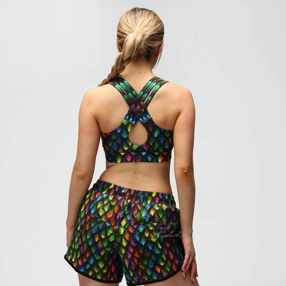 Dragon Scales Cross Back Bra